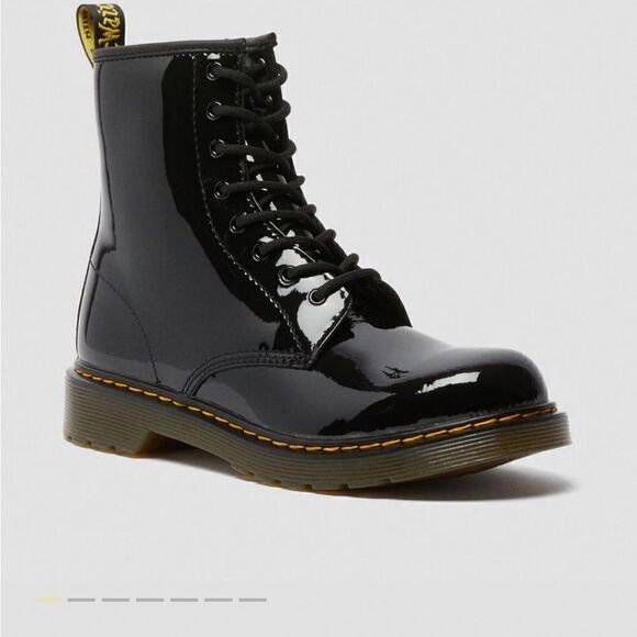 Dr. Martens Junior 1460 Patent Leather Lace Up Boots US 4 - Picture 1 of 12